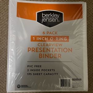 1” 3 ring binders
